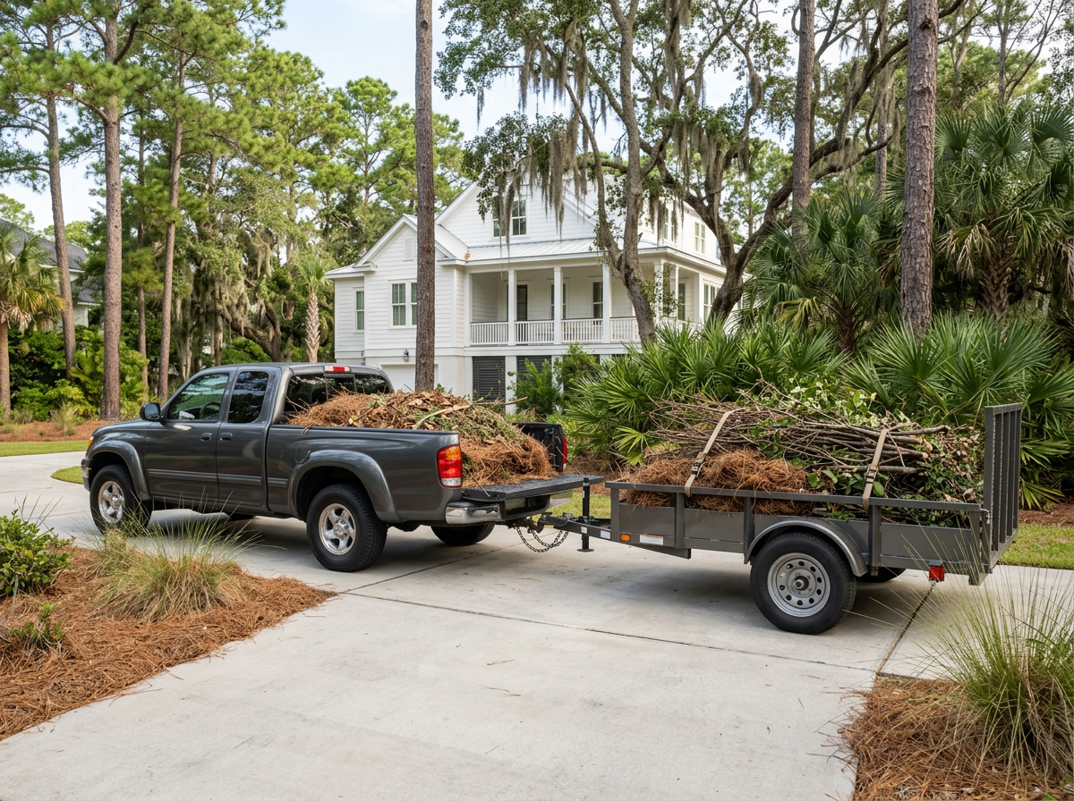 Storm debris haul-off